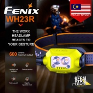 FENIX WH23R - Gesture Sensing Rotary Switch 600L Rechargeable Headlamp - ORIGINAL - Ready Stock in M