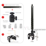 ไม้เซลฟี่20230717ติดรถจักรยานยนต์ที่มองไม่เห็นมีขายึดสำหรับติดแฮนด์จักรยานสำหรับ GoPro Max 11 MINI O