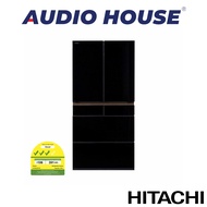 HITACHI R-GWC670TS-XK  525L 6 DOOR FRIDGE  COLOUR: CRYSTAL BLACK  3 TICKS  W880xH1843xD654MM  1 YEAR