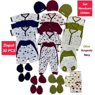 Baju NEWBORN Baby SET 30 PCS Lengkap Set Hospital– Baby Gift Set | Baju, Topi, Sarung Tangan, Barut 