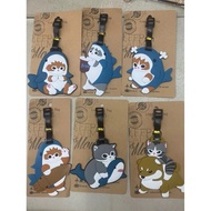 7JNK Shark Cat Kitty Luggage Tag Boarding Pass