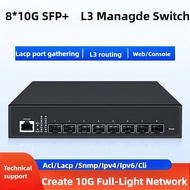 10Gb Smart Web Managed SFP+ Ethernet Switch 8 Port 10000Mbps Optical SFP+ Network Switch LACP DHCP