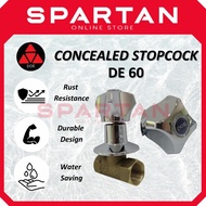 DOE Stopcock 1/2" & 3/4" Concealed Chrome Bathroom Shower Stopcock | SIRIM Approved Malaysia