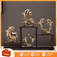 Creative Dolphin Ornament Home Decor Living Room Wine Cabinet Dolphin Statue Display Office Desktop