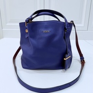 Tod's tods Flower Bag 紫 手提包 肩背包 斜背包 側背包 水桶包