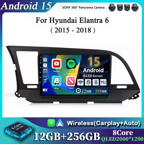 Android 15 Car Radio For Hyundai Elantra 6 2015 2016 2017 2018 Multimidia Video Player GPS Navigaion