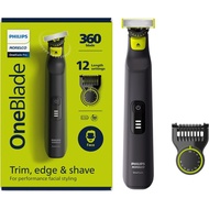 Philips Norelco OneBlade 360 Pro Hybrid Electric Shaver & Trimmer, QP6531/70, Black