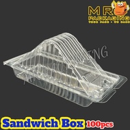 BENXON GC-PACK Sandwich Box with Lock [ 50/100pcs± ] BX-SE-20 GK-1 Bakery Disposable Plastic Tray Cl