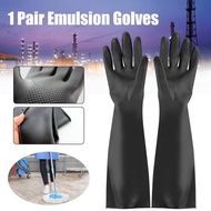 1 Pair Long Rubber Anti Chemical Protective No-touching Emulsion Labor Supplies Safety Gloves Indust