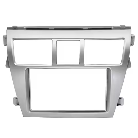 2 DIN Car Stereo Radio DVD Player Frame Fascia Panel Trim for Toyota Vios 2007-2012, Belta 2005-2008