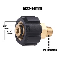 Pressure Washer Hose Adapter Female Metric M22 to 1/4 and 3/8 Inch Male Fitting Accessories (Male to
