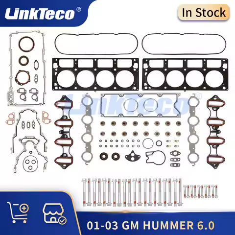 Engine Full Gasket Set For 01-03 6.0 Cadillac GMC Chevrolet Hummer H2 Cylinder Head Intake Exhuast M