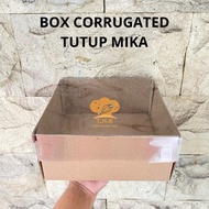 Corrugated Rice Cake Box with FULL Mica Lid 20x20x10 22x22x10 25x25x10
