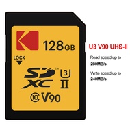การ์ด UHS-II AVMKI KODAK การ์ด SD 256G SDHC SDXC C10 V30 U3 4K V90 8K UHS-I วิดีโอ Full HD มากการ์ดค