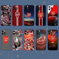for iPhone 5 5S 6 6S 7 8 Plus Arsenal FC Soft black TPU phone case