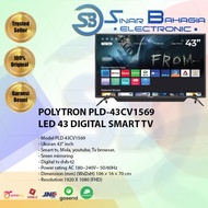 BEKAS! POLYTRON PLD-43CV1569 LED 43 DIGITAL SMART TV (NEW) (KHUSUS BANDUNG)