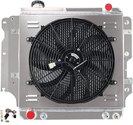 3 Row Aluminum Radiator Shroud Fan Relay for 1987-2006 Jeep Wrangler TJ 88 89 90 91 92 93 94 95 96 9