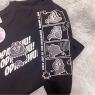 [日本🇯🇵現貨]底褲兔しまむら黑色長䄂衛衣 漫畫風 衣服 tee 限量限定發售公仔化妝袋底褲 零錢包環保袋化妝袋 一番賞扭蛋公仔掛飾貼紙 匙扣 掛件頭巾頭帶 髮帶 索袋 Opanchu Usagi 內