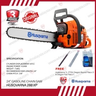 Husqvarna 288XP 87cc 6.03Hp 24'' Chainsaw Professional Chain Saw FOC 2T OIL Oregon files x3 &amp; Oregon Flat files 288 XP