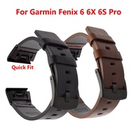 [HOT JUXXKWIHGWH 514] Quick Fit ของแท้หนังสายนาฬิกา20/22/26มม. สำหรับ Garmin Fenix 6X Pro/ 5X Plus/ 6S/ 5S/6 Pro 5/3/3HR สร้อยข้อมือนาฬิกาสายคล้องคอ