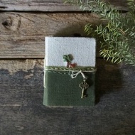 Home and meadow. Tiny notebook handmade notebook diary handmade 筆記本
