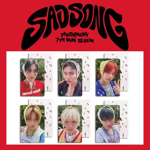 6pcs/set Kpop P1Harmony Group Album SAD SONG LOMO Card Special Card Phototocard Gift Fans Collection