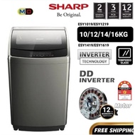 SHARP 10/12/14/16KG DD Motor INVERTOR Fully Auto Washer ESY1019/ESY1219/ESY1419/ESY1619 变频全自动洗衣机