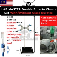 Cr MotorLAB MASTER Class A Double Burette Clamp Retort Full Set with Base, Rod, Burette Compression 