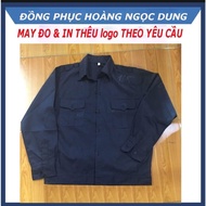 KAKI FABRIC WORK PROTECTIVE SHIRT TYPE 1 (CHARCOAL PURPLE), WORK SHIRT, WORK PROTECTIVE SHIRT