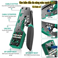 RJ45 Crimping Tool Through Bending Cutter for Cat6 Cat5 Cat5e 8P8C Ethernet Module Connector Univers