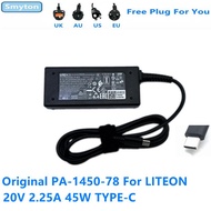 Original 45W AC Adapter Charger For LITEON PA-1450-78 5V 3A 9V 3A 15V 3A 20V 2.25A 45W USB TYPE-C La