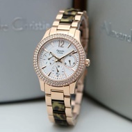 Jam Alexandre Christie Wanita AC2463 AC 2463 Rosegold Leopard Brown