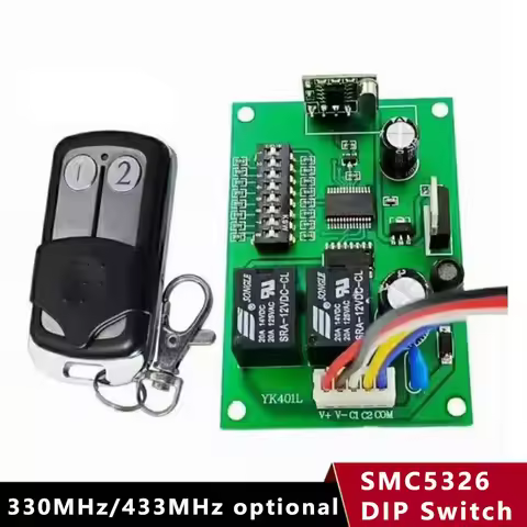 SMC5326P-3 DIP Code Remote Control, 433MHZ,330MHZ, Suitable for Garage Doors in Singapore and Malays