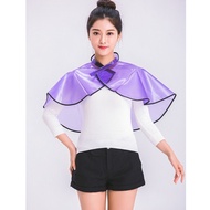 Reusable plastic purple hair dye cape, waterproof home hair dye tarpaulin