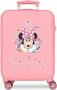 Joumma Disney Minnie Happy to Be Me Cabin Suitcase Pink 38 x 55 x 20 cm Rigid ABS Side Combination L