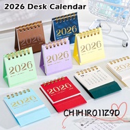 CHIHIRO11Z9D 2026 Calendar, Mini Portable Desk Calendar, Minimalist Double Coil Calendar Ornaments  