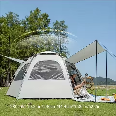 Camping pop up tents waterproof Portable Windproof tents for camping 4 person family tent with Skyli
