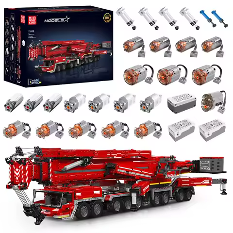 Mould King 17007 17008 Technical Truck Building Block Remote Control Liebherred LTM 11200 Crane Mode