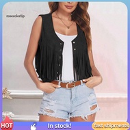 Long Tassel Decoration Vest - Retro 70s Fringe | Sleeveless Disco Fashion