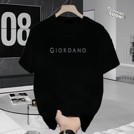 Men's T-shirt distro T-shirt 100% Original Giordano Short T-shirt 100% Cotton Silver Motif Men Women