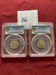 1916 x2  中國 民國年代 袁世凱 袁大頭 五年貳角 2角 2毫銀幣，流通品相，一共兩個，不散賣的，PCGS金盾 VF35 XF40，這種民國2毫 10分難出分的，標價錢是兩個一齊出去的價錢，不