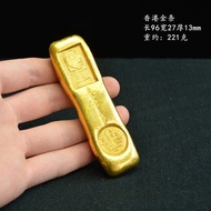 cod Antique Gilded Hong Kong Lion Head Gold Bar hot