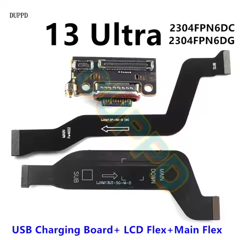 USB Charging Port Mic Microphone Dock Connector Board For Xiaomi Mi 13 Ultra 13Ultra LCD Mainboard M