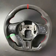 For Mitsubishi Evolution X EVO 9 EVO 10 Customized 100% Carbon Fiber Steering Wheel With Leather (No