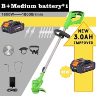 🔥Easy weeding 1000㎡🔥 Mesin Rumput 998VF/1298VF Bateri Electric Lawn Mower Grass Trimmer Pemotong Rum