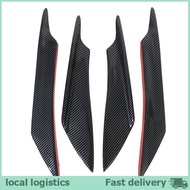 H&Z 4Pcs Carbon Fiber Car Bumper Fin Canard Splitter Diffuser Spoiler Air  Nice