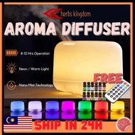 500ML Aroma Diffuser Ultrasonic Air Humidifier RGB LED 7 Colour [FREE AROMA OIL][FREE REMOTE CONTROL