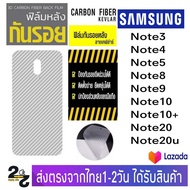 ฟิล์มหลัง เคฟล่า ฟิล์มกันรอย SAMSUNG Note3,Note4,Note5,Note8,Note9,Note10,Note10+,Note20,Note20Ultra