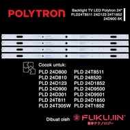 FUKUKAWA LED TV Backlight Polytron 24 Inch PLD24T8511 24D123 24T1852 24D900 6K 6 Buttons Diode Repla