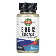 B-6 B-12 with Folic Acid, Berry, 60 Tablets